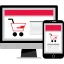 E-commerce icon representing online retail sector