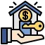 Real estate icon representing property market sector